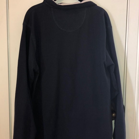 IZOD Navy blue long sleeved size LG pullover - Picture 4 of 6